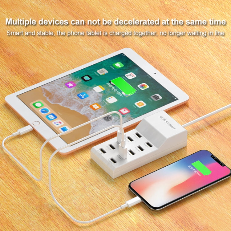 USB Multi-port Charger Mobile Phone Fast Charging Universal Fast Adapter 10 Interface US Plug