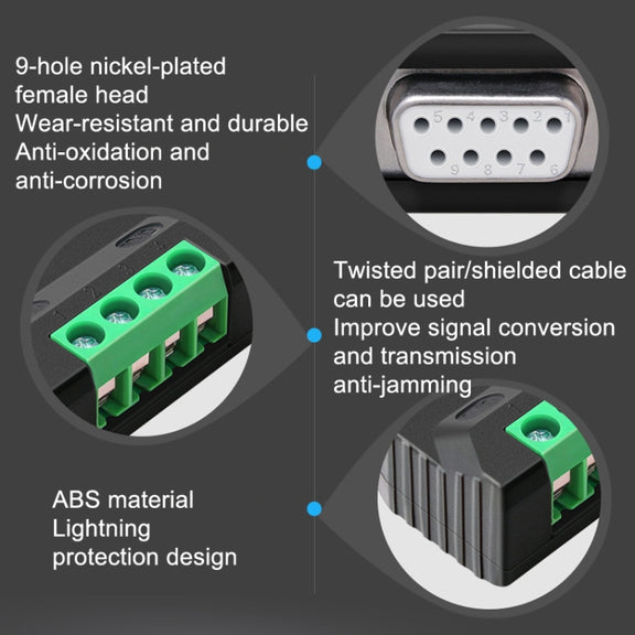 DTECH DT-9001 Industrial Grade Lightning And Surge Protection RS232 To 485 Converter