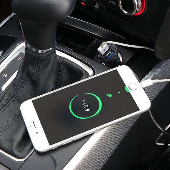2PCS QC3.0 Four Ports Fast 5V 8A Car Charger Back Seat Charger(White)
