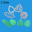 2 Sets 4 In 1 Tropical Leaf Fondant Cake Mold Cookie Mold - free shipping - PMC TechLife - Order now!