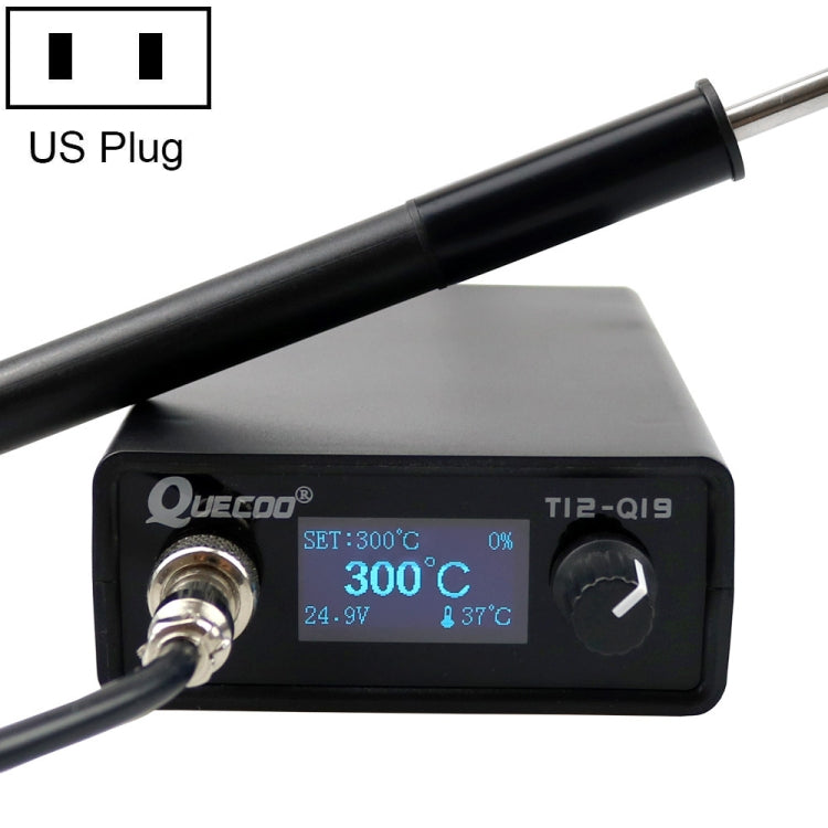 QUECOO 1.3 Inch Display Soldering Station with Handle, Set: US Plug (Q19+M8)
