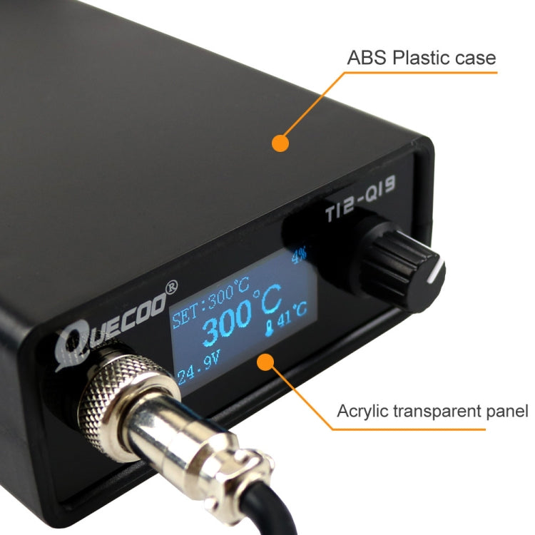 QUECOO 1.3 Inch Display Soldering Station with Handle, Set: US Plug (Q19+M8)