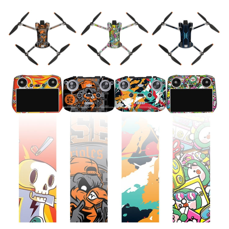 Sunnylife Drone+Remote Control Protective Sticker For DJI Mini 3 Pro RC Version( Skateboard)