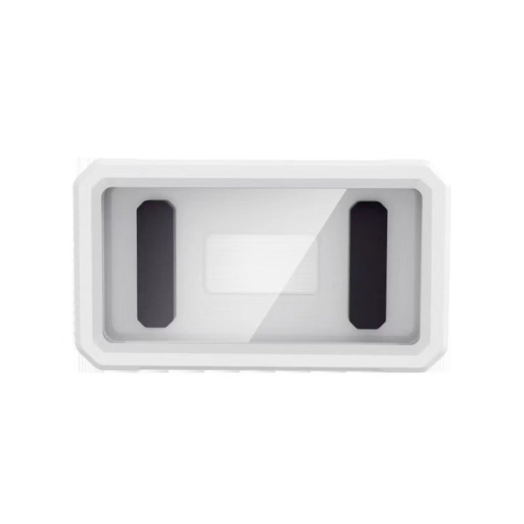 Retractable Rotating Bathroom Water-resistant Mobile Phone Box Wall Mount Mobile Phone Holder(White)