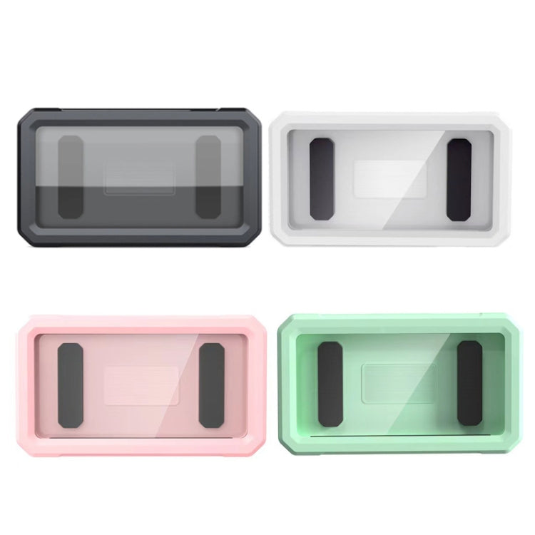 Retractable Rotating Bathroom Water-resistant Mobile Phone Box Wall Mount Mobile Phone Holder(White)