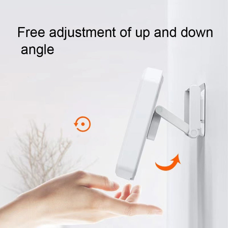 Retractable Rotating Bathroom Water-resistant Mobile Phone Box Wall Mount Mobile Phone Holder(White)