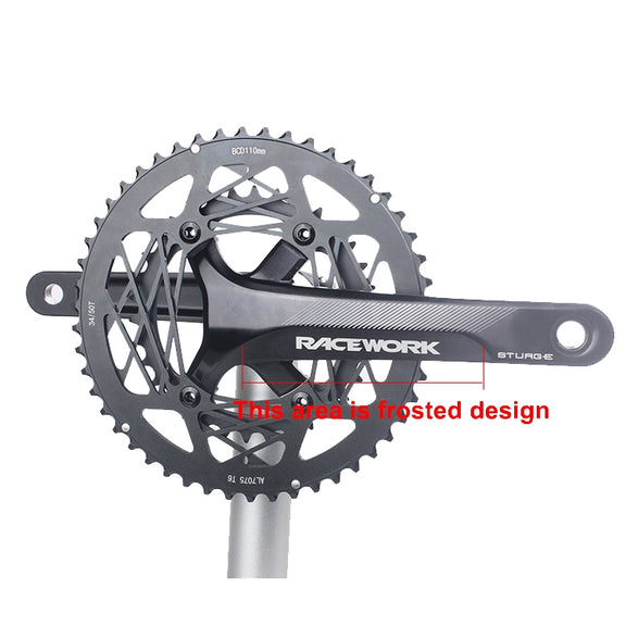 RACEWORK RKRFA Road Bike Aluminum Alloy 22-speed Crankset, Spec: 50-34T without BB