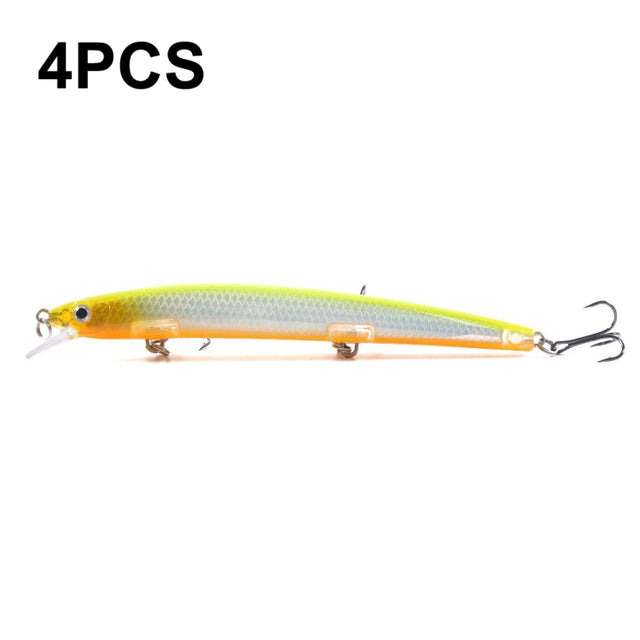4 PCS HENGJIA MI130 13.5cm 15.5g Far Throwing Floating Water Laser Bait(2)
