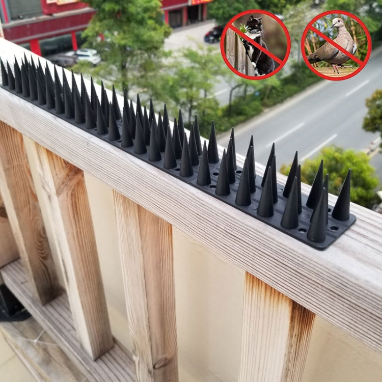 Plastic Bird Repellent Thorns Fence Anti-climb Nails(Black)