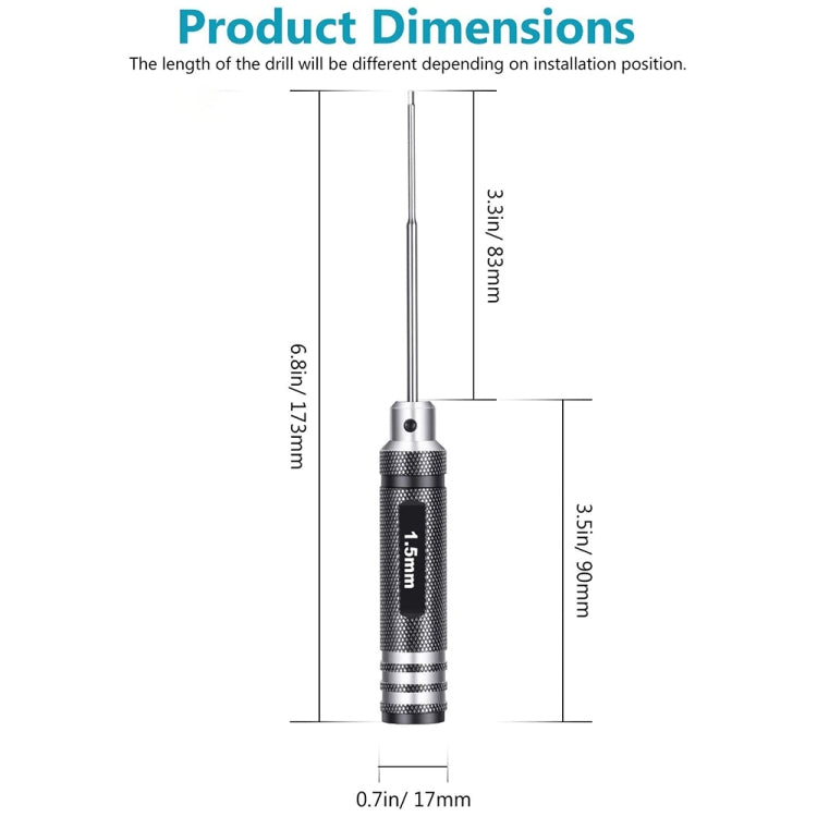 BRDRC 4 In 1 Drone Repair And Disassembly Tool Inner Hexagonal T6/T9 Screwdriver(Black)