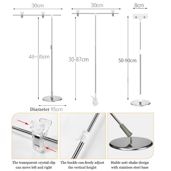 Photography Backdrop Stand Camera Photo Background Props,Style: T-type 2-section 85cm