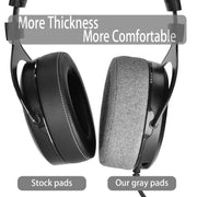 1Pair Earmuffs Earpads  for CORSAIR HS50 Pro HS60 Pro HS70 Pro(Grey Linen Thickened)
