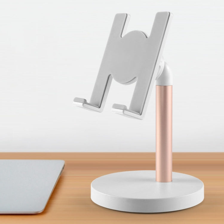 MT-100 Round Bottom Column Multi-Angle Adjustable Mobile Phone Tablet Holder(Champagne)