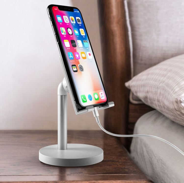 MT-100 Round Bottom Column Multi-Angle Adjustable Mobile Phone Tablet Holder(Black)