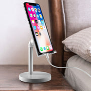 MT-100 Round Bottom Column Multi-Angle Adjustable Mobile Phone Tablet Holder(Black)