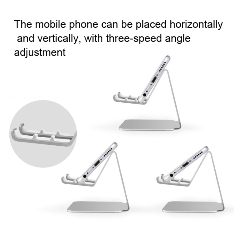3-gear Adjustable Lazy Metal Mobile Phone Tablet Bracket(Silver)
