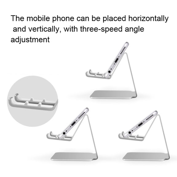 3-gear Adjustable Lazy Metal Mobile Phone Tablet Bracket(Black)
