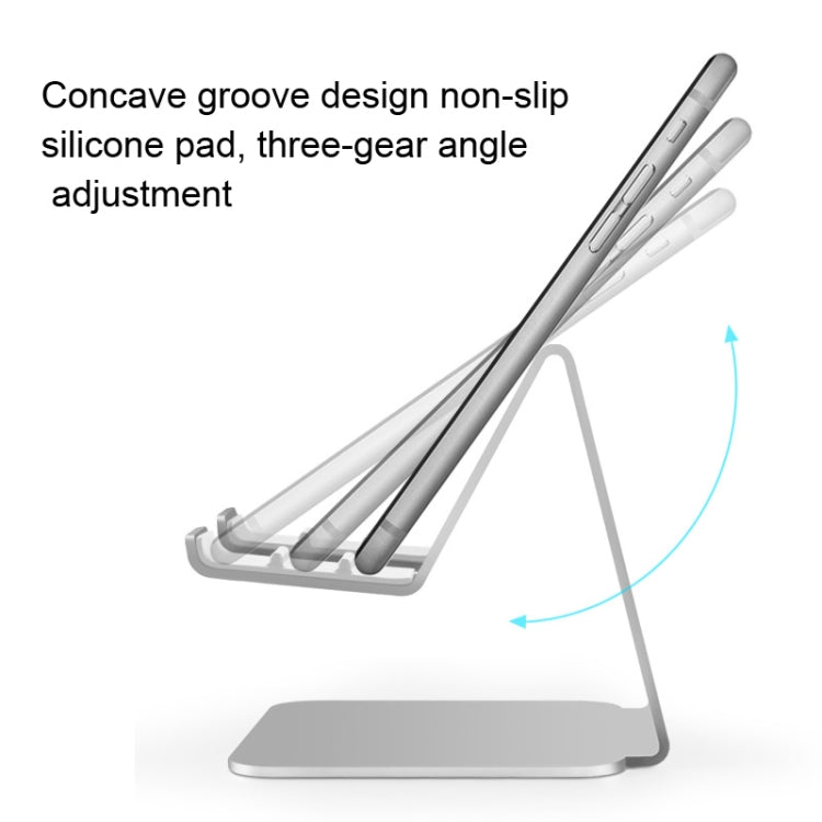 3-gear Adjustable Lazy Metal Mobile Phone Tablet Bracket(Silver)