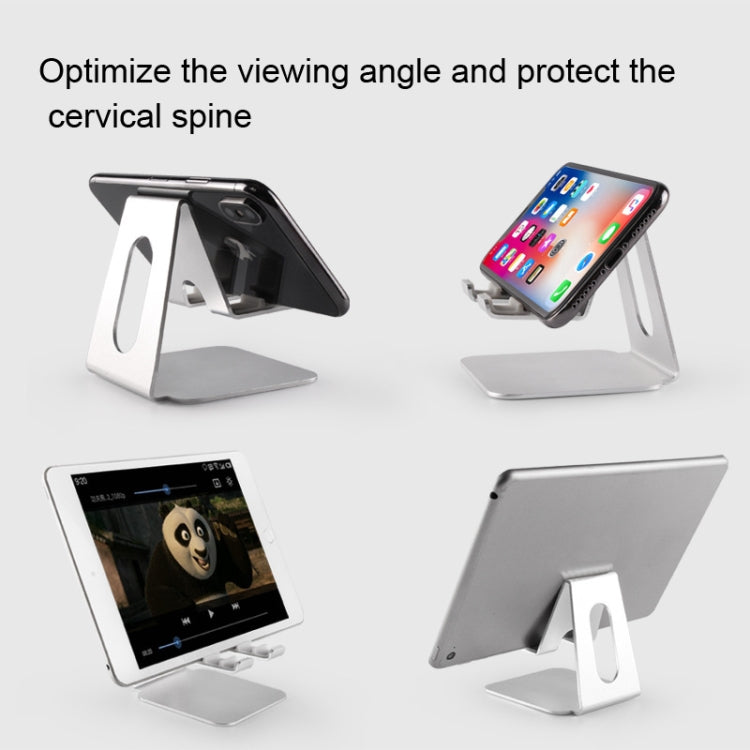 3-gear Adjustable Lazy Metal Mobile Phone Tablet Bracket(Silver)