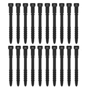 3 Sets 20pcs/Set  Fishbone Silicone Cable Tie Cable Organizer Winder, Color: Black