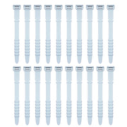 3 Sets 20pcs/Set  Fishbone Silicone Cable Tie Cable Organizer Winder, Color: White Ice Color