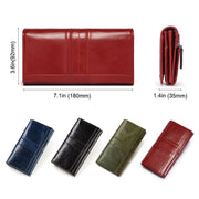 BP806 RFID Anti-Theft Brush Lady Wallet Multi-Card Clutch Bag(Red)