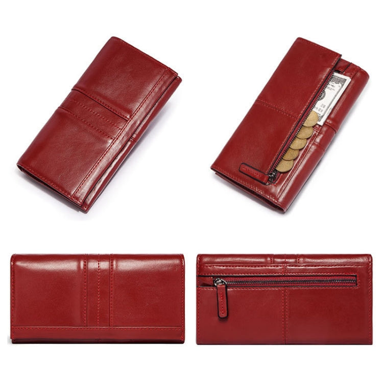 BP806 RFID Anti-Theft Brush Lady Wallet Multi-Card Clutch Bag(Black)