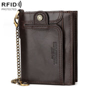 HUMERPAUL BP950 RFID Anti-Magnetic Men Wallet Large Capacity Multi-Card Solt Pocket(Brown)