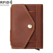 HUMERPAUL BP906 Credit Card Cover RFID Anti-Theft Brush Card Bag(Brown)