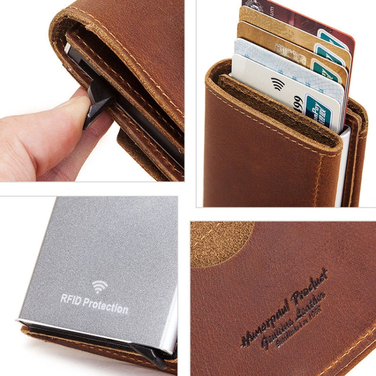 HUMERPAUL BP906 Credit Card Cover RFID Anti-Theft Brush Card Bag(Black)