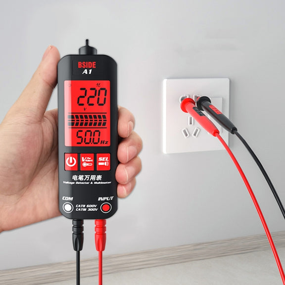 BSIDE A1 Dual Mode Smart Handheld High Precision Detection Electrician Voltage Multimeter Without Battery(Black)