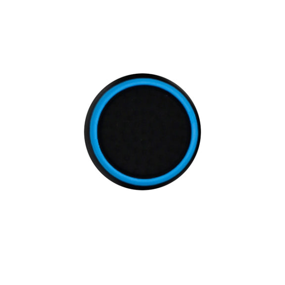 10 PCS Gamepad Silicone Luminous Button Cap Rocker Cap For PS5/PS4/PS3/ONE/360/PRO/series X/S(Black Light Blue)