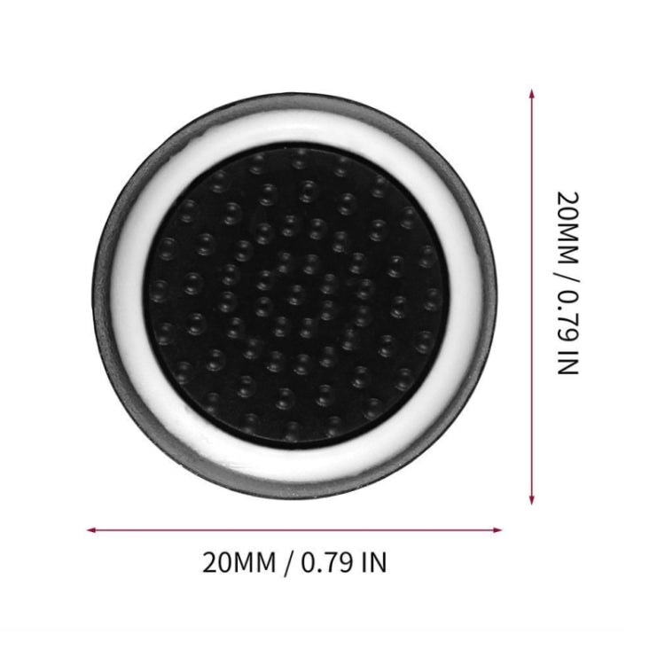 10 PCS Gamepad Silicone Luminous Button Cap Rocker Cap For PS5/PS4/PS3/ONE/360/PRO/series X/S(Black Red Circle)