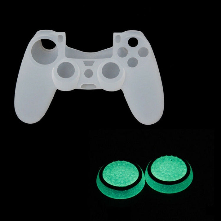 10 PCS Gamepad Silicone Luminous Button Cap Rocker Cap For PS5/PS4/PS3/ONE/360/PRO/series X/S(Black Red Circle)