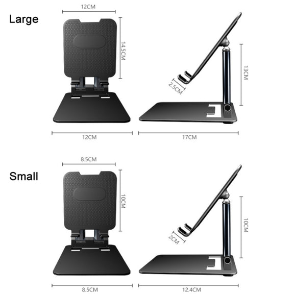 Tablet Mobile Phone Desktop Double Pole Lifting Folding Bracket, Color: White (Large)