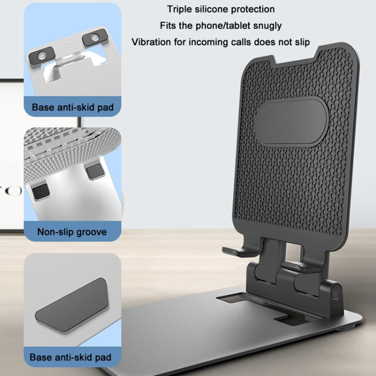 Tablet Mobile Phone Desktop Double Pole Lifting Folding Bracket, Color: White (Large)
