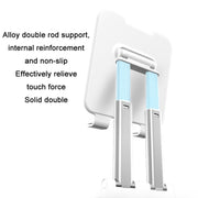 Tablet Mobile Phone Desktop Double Pole Lifting Folding Bracket, Color: White (Small)