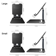 Tablet Mobile Phone Desktop Double Pole Lifting Folding Bracket, Color: Black (Small)