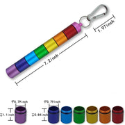 M003 Sealed Water-resistant 7 Days Split Aluminum Alloy Metal Pill Box(Colorful)