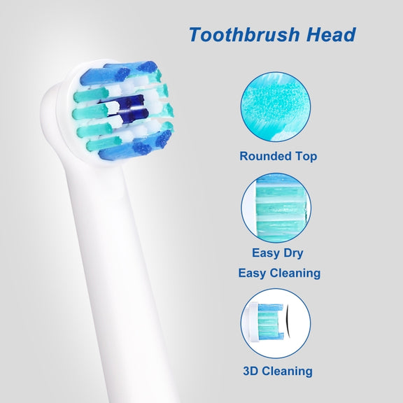 2 PCS For Oral-B Full Range of Electric Toothbrush Replacement Heads(Multi -angle Cleaning)