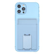 CY133H Silicone Magnetic Phone Holder with Card Holder Function(Peak Blue) - Hand-Sticking Bracket by PMC TechLife | Online Shopping South Africa | PMC TechLife