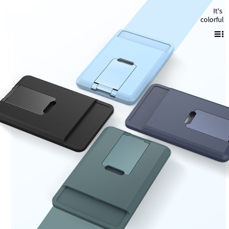 CY133H Silicone Magnetic Phone Holder with Card Holder Function(Pine Needle Green)