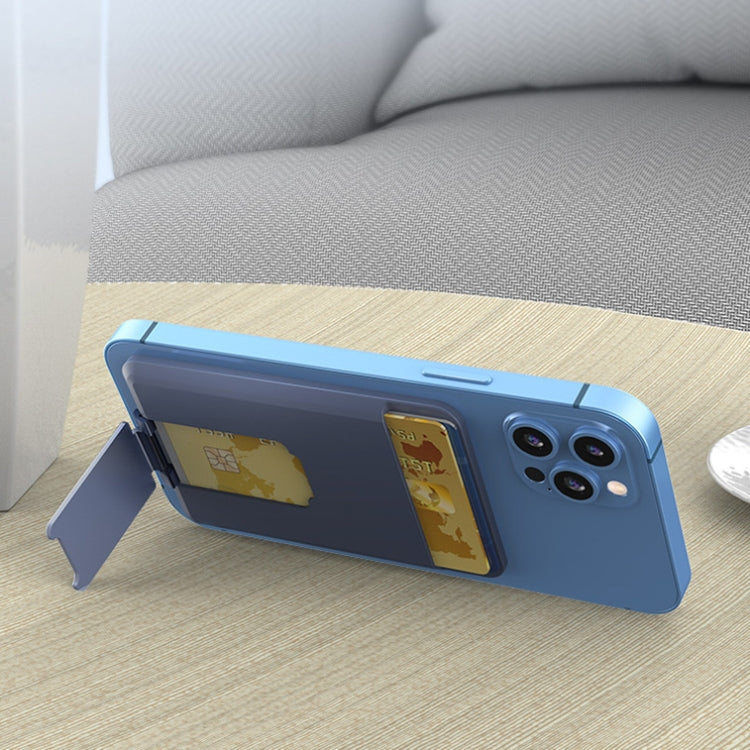 CY133H Silicone Magnetic Phone Holder with Card Holder Function(Pine Needle Green)