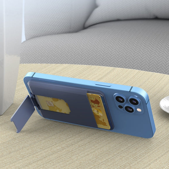 CY133H Silicone Magnetic Phone Holder with Card Holder Function(Pine Needle Green)