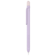 CY152 Magnetic Silicone Storage Colorblock Pen Holder For Apple Pencil 1(Purple)