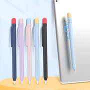 CY152 Magnetic Silicone Storage Colorblock Pen Holder For Apple Pencil 1(Midnight Blue)