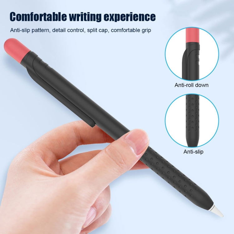 CY152 Magnetic Silicone Storage Colorblock Pen Holder For Apple Pencil 1(Midnight Blue)