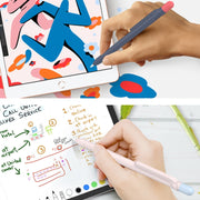 CY152 Magnetic Silicone Storage Colorblock Pen Holder For Apple Pencil 1(Midnight Blue)