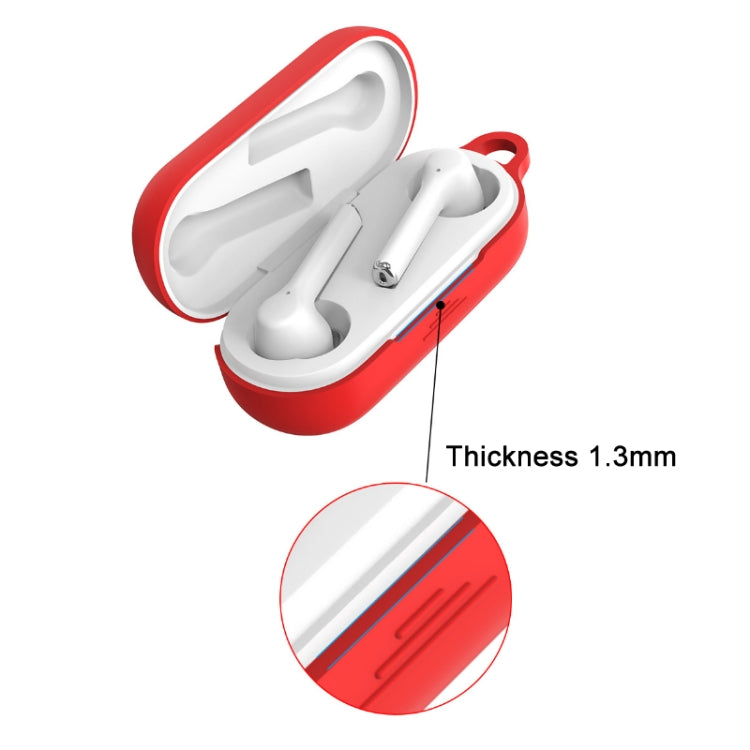 Bluetooth Earphone Silicone Protective Case for Huawei Honor FlyPods 3(White)