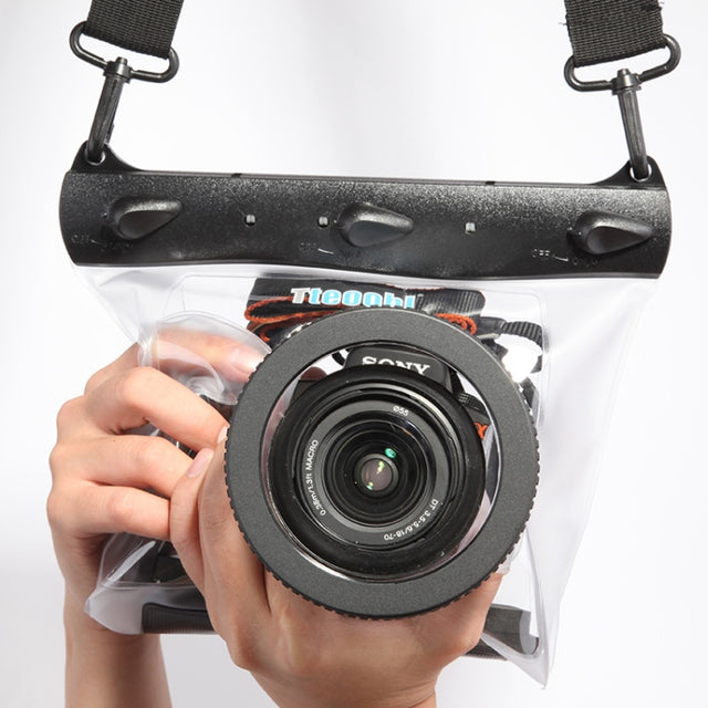 Tteoobl  20m Underwater Diving Camera Housing Case Pouch  Camera Water-resistant Dry Bag, Size: M(Frosted Transparent)
